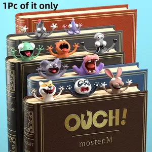 3D Animal Bookmark Original PVC Creative Stationery Quirky Cat Office Supplies Reading Aid Tool, Unique Gift Idea for Book Lovers