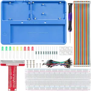 RAB Holder Breadboard Kit for Raspberry Pi Compatible with Arduino  R4 Minima/WiFi/ R3/ R3, Raspberry Pi 5 4B 3B+ 3B 2 Model B and 400 830 Points Breadboard