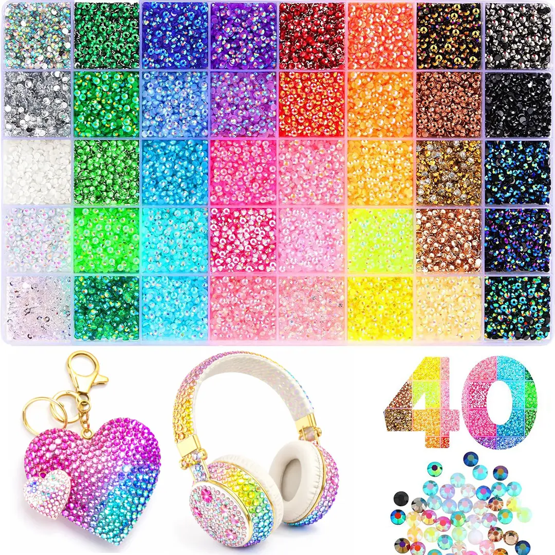 3mm Jelly Rhinestones Bedazzling Kit | Flatback Bedazzler Gems, Diamond Art Tools for Bedazzle Thing Shoes Books Crafts Nail Art