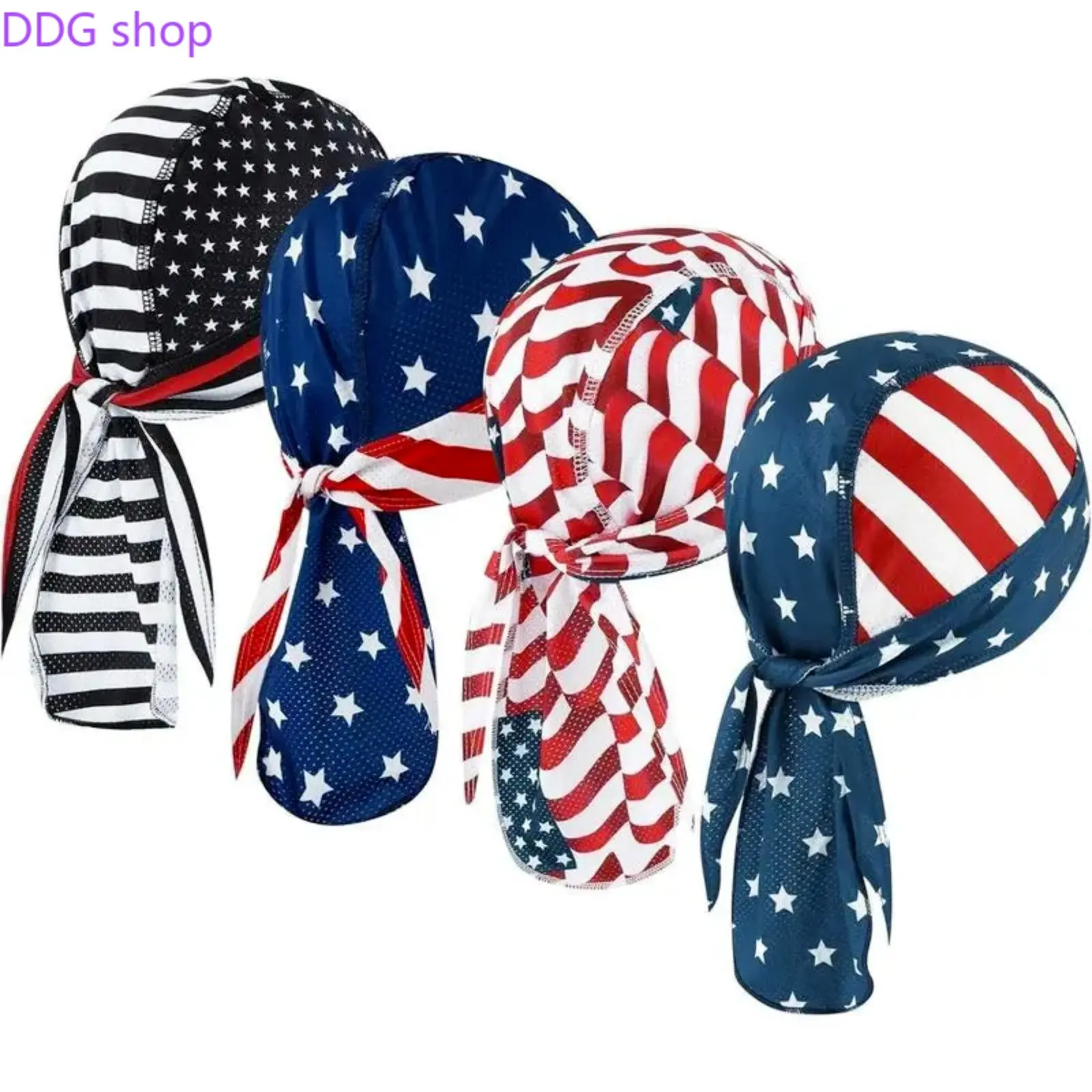 Men's 4-Pack Stretchy Beanie Cooling Skull Caps, Sweat-Wicking Breathable Helmet Liners, Fashion Head Wraps for Motorcycle, Outdoor Sports & Daily Wear, Cooling Skull Cap