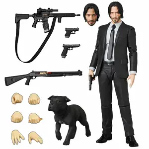 Wick John Action Figures Dog Keanu Reeves Baba Yaga Wick John: Chapter 2 Mafex085 6" Moveable Joints Game Figurine PVC Figure Model Statue Toys Toyset Movie