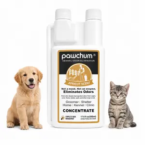 Pawchum 16oz Concentrated Kennel Odor Eliminator, Powerful Non-Enzymatic Pet Deodorizer with Fresh Apricot Scent, Long-Lasting Effect for Kennels, Floors, Home Odor Removal