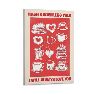 Food And Drink Posters. Ideal for Kitchen Wall Decor. Boost Room Aesthetics. A Great Breakfast Wall Art Choice. Poster Canvas Wall Art For Bedroom Decor Bar Office Room Decor Gift