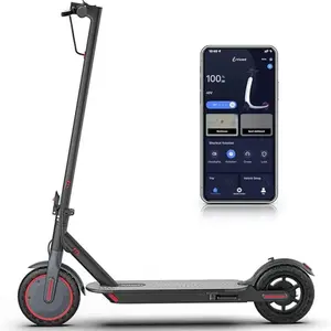Electric Scooter for Adults, 350W motor, top speed of 19mph, 36Vbattery, range of 17 miles, foldable e-scooter for adults, equipped with app control and dual braking system.