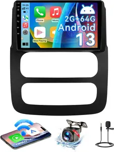 Android 13 Car Radio for Dodge Ram 1500 2500 3500 2002-2005 9" TouchScreen Stereo with Wireless CarPlay Android Auto Bluetooth WiFi GPS SWC Backup Camera 2+64G