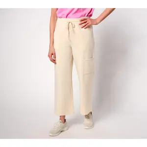 AnyBody Tall Beach Wash French Terry Wide Leg Pants