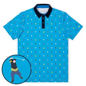 [MAY NOT DELIVERED BEFORE 21st JUNE] Happy Gilmore Adam Sandler Funny Golf Gifts for Dad Shirt Men's Print Polo Shirt Breathable Clothes Menswear Top Fatherday gift Athletic Gift for Dad Hot, Golf Tournament Polo, Golf Casual Style, Father Day Gift Ideas