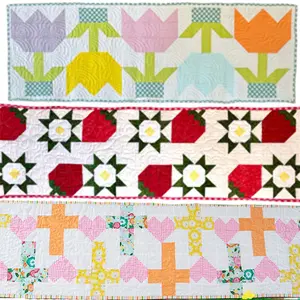 Spring Table Runner Precut Quilt Kit Bundle with Limited Edition Crosses Runner