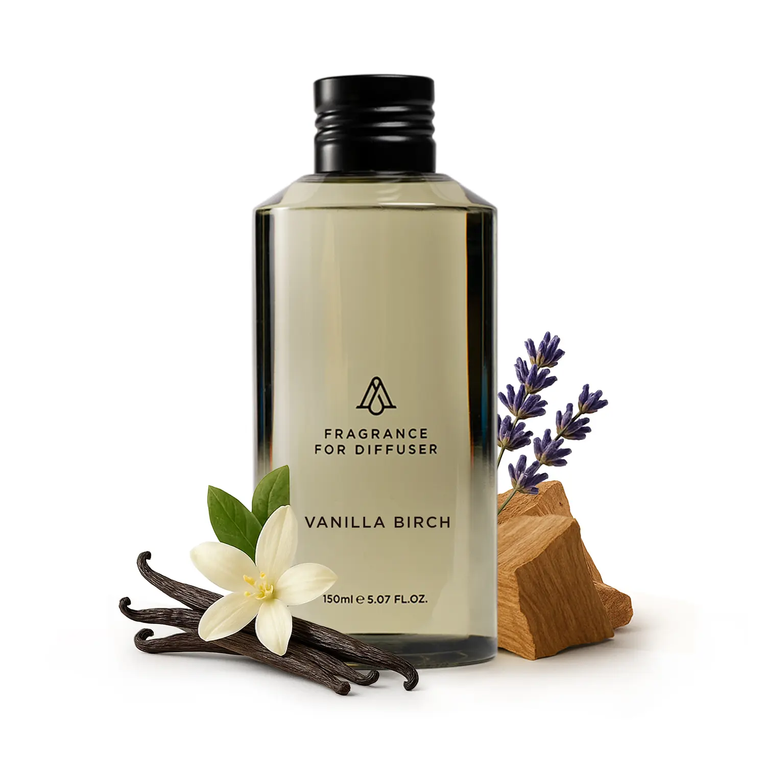 AromaPlan Vanilla Birch - AP047 Hotel-Scented Coconut-Infused Fragrance Oil - Waterless Diffuser Room Scent with Sandalwood, Woody, Lavender Floral Notes, 12-Month Freshener for Birthday, Engagement Occasions