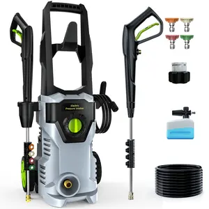 【5000PSI】Electric Pressure Washer - 3.0GPM, 1800W Power, with Foam Cannon, 5 Spray Nozzles, 3 Water Intake Modes for Cars, Driveways, Patios, Fences & Outdoor Cleaning