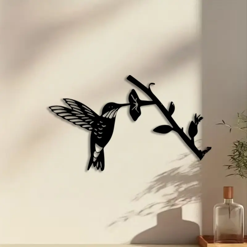 1pc Vintage Hummingbird Metal Wall Art, Vintage Hummingbird Statue Mural, Perfect for Garden, Zoo Corner, Outdoor Fence Decor, Christmas, Halloween Decor, Ideal Gift for Bird Lovers christmas decorations, Garden Accessories