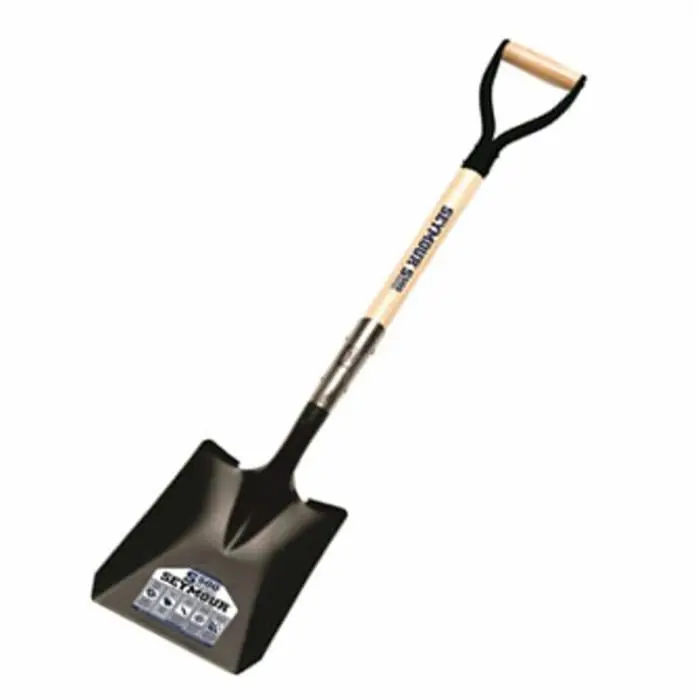 Seymour Midwest 49333 S500 DHSP Shovel, Wood Handle with Metal D-Grip, 2 x 9.38 x 41.31 in, 4.57 lbs, for Gardening, Lawn Maintenance, Leisure Times