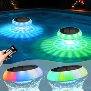 [Summer Vibes] 2026 New Solar Floating Pool Lights with Remote, 18 RGB Lighting Modes, IP68 Waterproof, for Inground and Above Ground Pool, Pool Party, Bathroom, Bathtub, Garden, Pond Decor