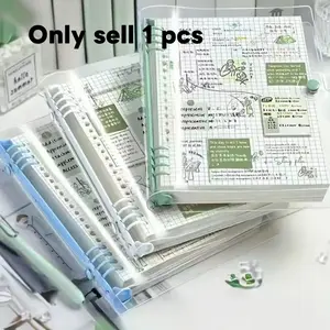 [Waterproof Loose-Leaf Notebookl Waterproof &Moisture-Proof 60 Page A5 PVC Transparent Loose-Leaf Notebook Replaceable Refillable Binder forDaily Writing, Office, and Study Use