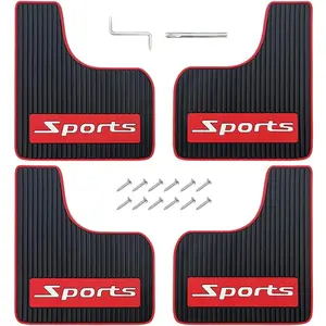 Universal  Mud Flaps, Rubber Mudguard Soft No  Front and Rear Fender Splash Guards Mud Flaps for  (4Pcs)