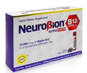 NeuroBion B12 Exta Forte Liquid Supplement – 10 Vials with Vitamin B12 & B6