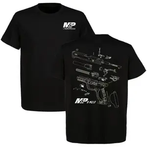 Smith & Wesson M&P 9 M2.0 Exploded View T-Shirt,Tactical Apparel ,Full Colour T-Shirt,Perfect for Fans Classic American Style,Gift For Dad