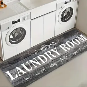Wood Grain Print Thick Flannel Runner Rug Ultra Soft Comfortable Non Slip Machine Washable Sturdy Household Floor Mat Ideal For Laundry Room Kitchen Hallway Bedroom Bathroom Sink Indoor Home Daily Use accessories massager foot absorbent water