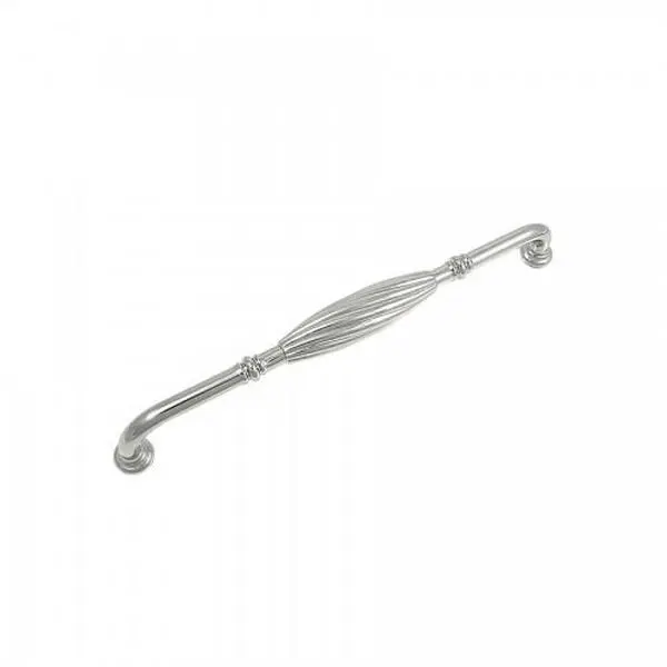 8 in. Polished Nickel Zinc Alloy French Twist Cabinet Pull Handle - Kitchen, Bathroom Door Hardware Accessory for Cabinet Doors