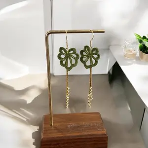 Microcrochet Monstera Earrings