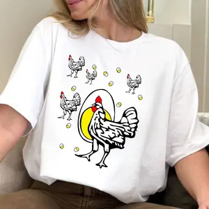 Classic TV Show Inside Joke TShirt, Vtg 90s Sitcom Chicken Pattern Sweatshirt Hoodie