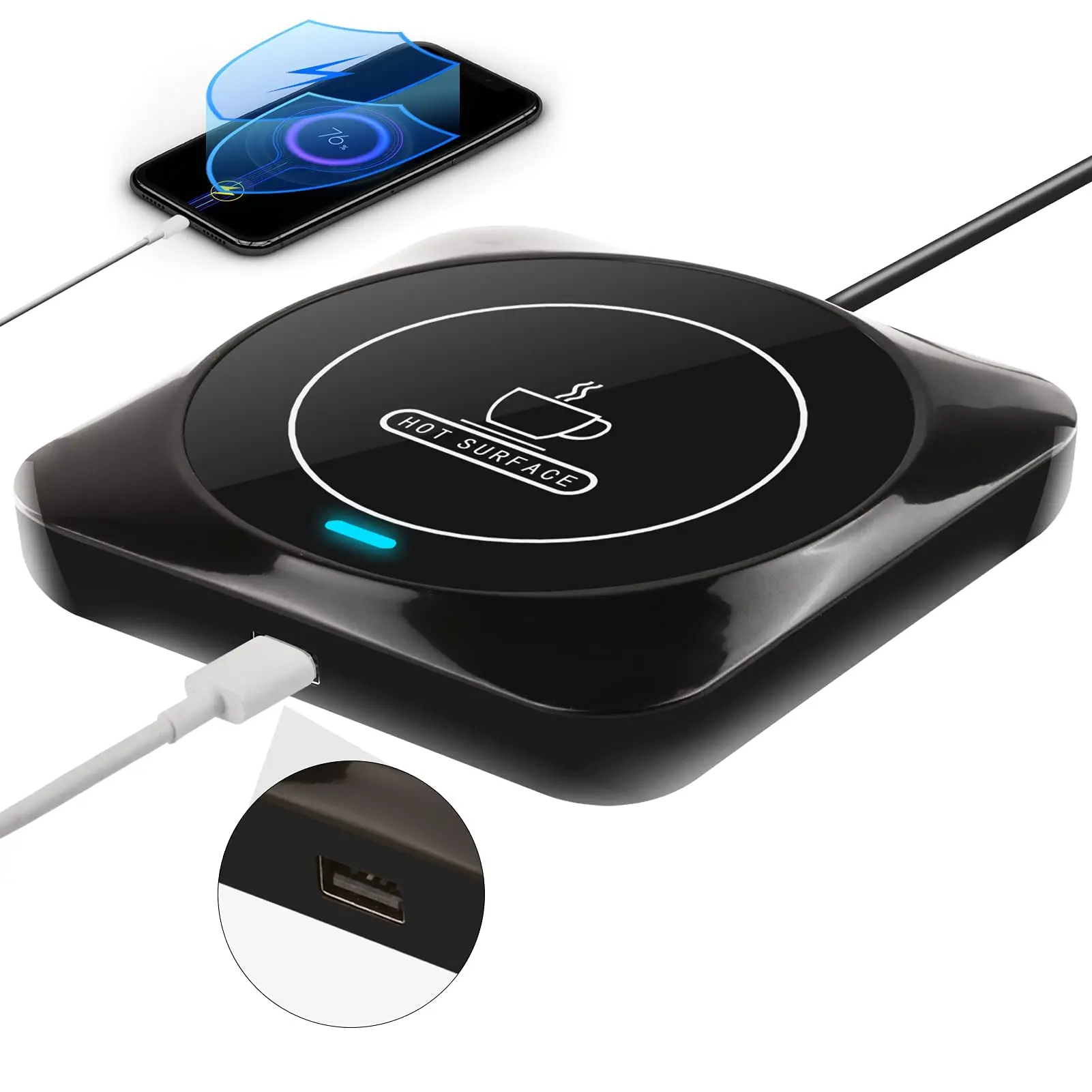 Smart Usb Coffee Cup Warmer With Pressure-induced Auto On/off  Accessories For Home Office Desk