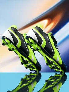 1 pair of youth & adult unisex firm-ground soccer cleats | Competitive Hardcore Style | Cold-Resistant Upper + TPU Blade Stud Sole + Elastic Collar | Natural Turf Matches/Training, Pro-Level Ball Control & Shooting Essential