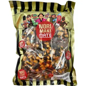 SHIRAKIKU Nori Maki Mate, Rice Crackers with Seaweed (16oz) - 8 Individual Packs, Always Fresh & Crunchy, Authentic Japanese Snack