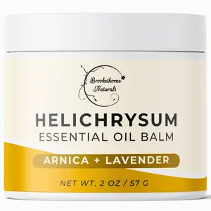 Helichrysum Essential Oil Balm for Skin Hydration & Daily Care | Fast-Absorbing Moisturizing Body Balm with Arnica, Lavender, Castor Oil & Shea Butter | 2 oz Moisture Calming