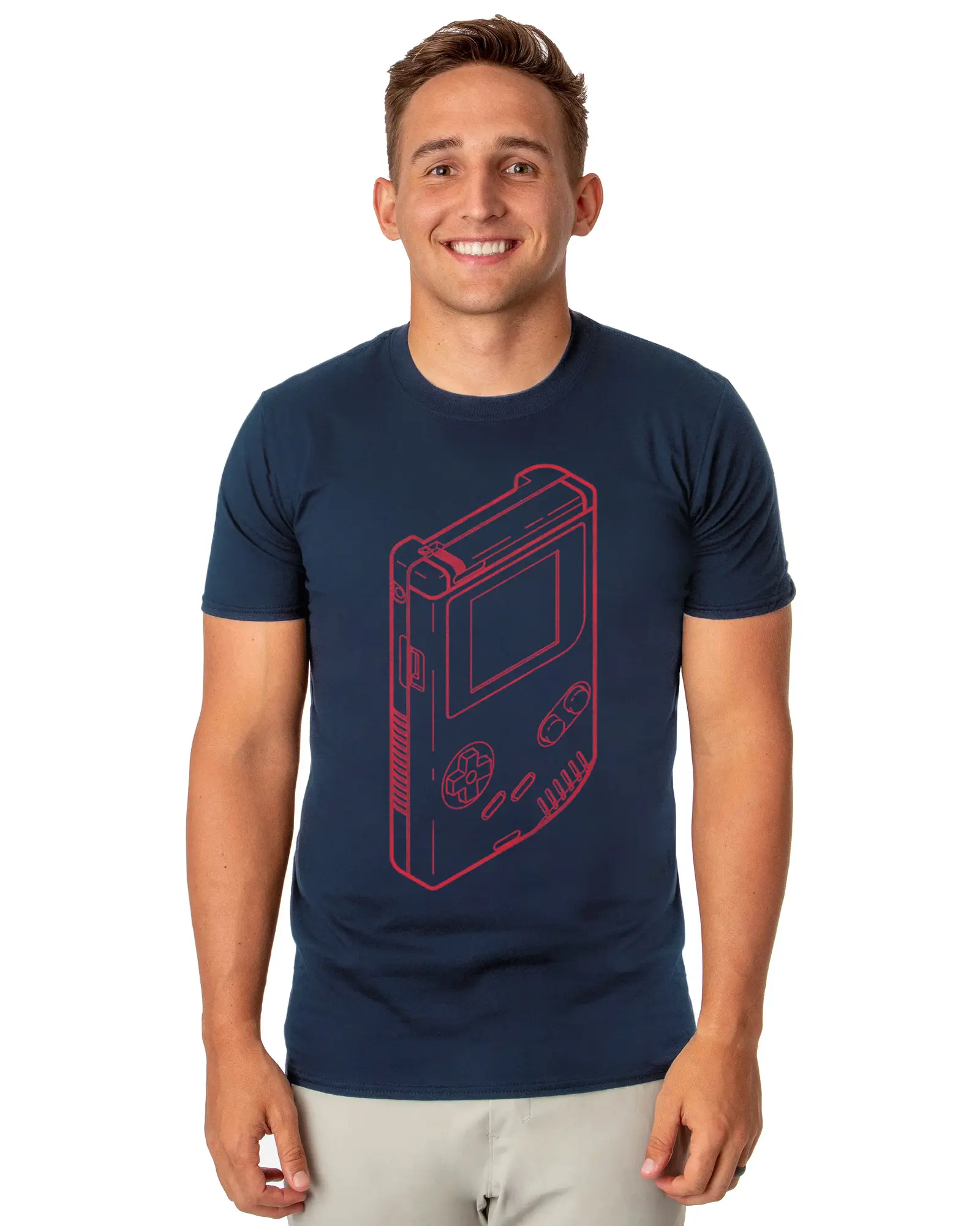 Nintendo Game Boy T-Shirt Men's Simple Sketch Design Adult Short Sleeve Tee