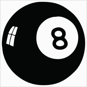 8 Ball Billiards Vinyl Decals / Stickers 2(TWO) Pack