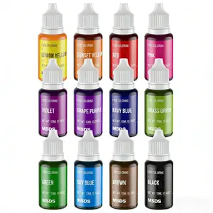12 Color Food Coloring Set Easter Egg Decorating – Highly Concentrated Food Grade Liquid Food Dye for Baking, Cake Decorating, Buttercream, Icing & Fondant, Super Vibrant Fade-Resistant Colors for Cookies, Macarons & Slime DIY – 0.35 fl oz 10ml/bottle