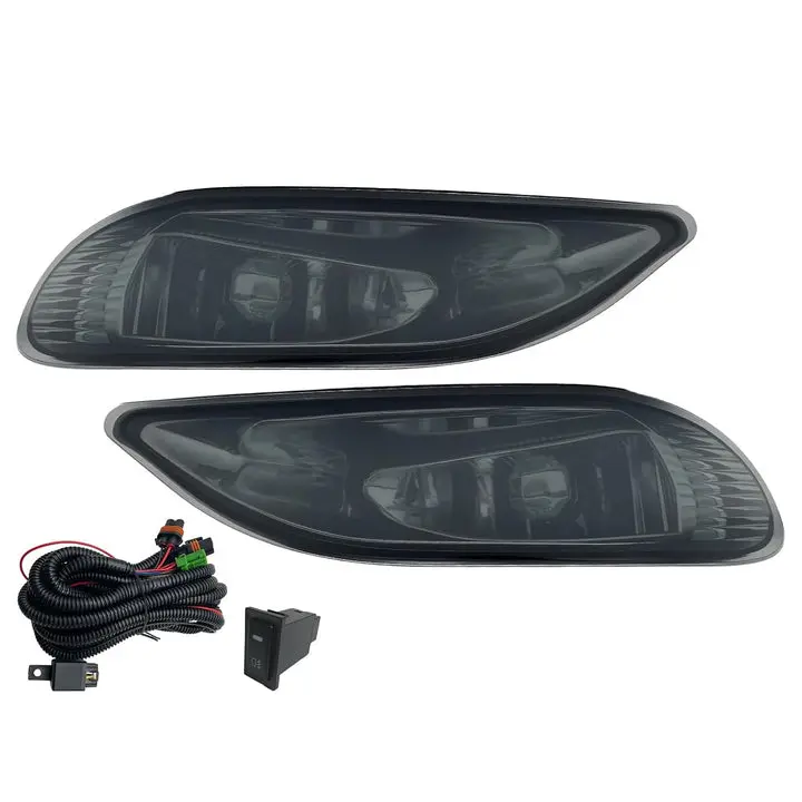 2002–2008 Toyota Camry/Corolla/Solara Halogen Fog Lights | Smoked Lens | 9006 12V 55W | With Switch & Wiring | 1 Pair