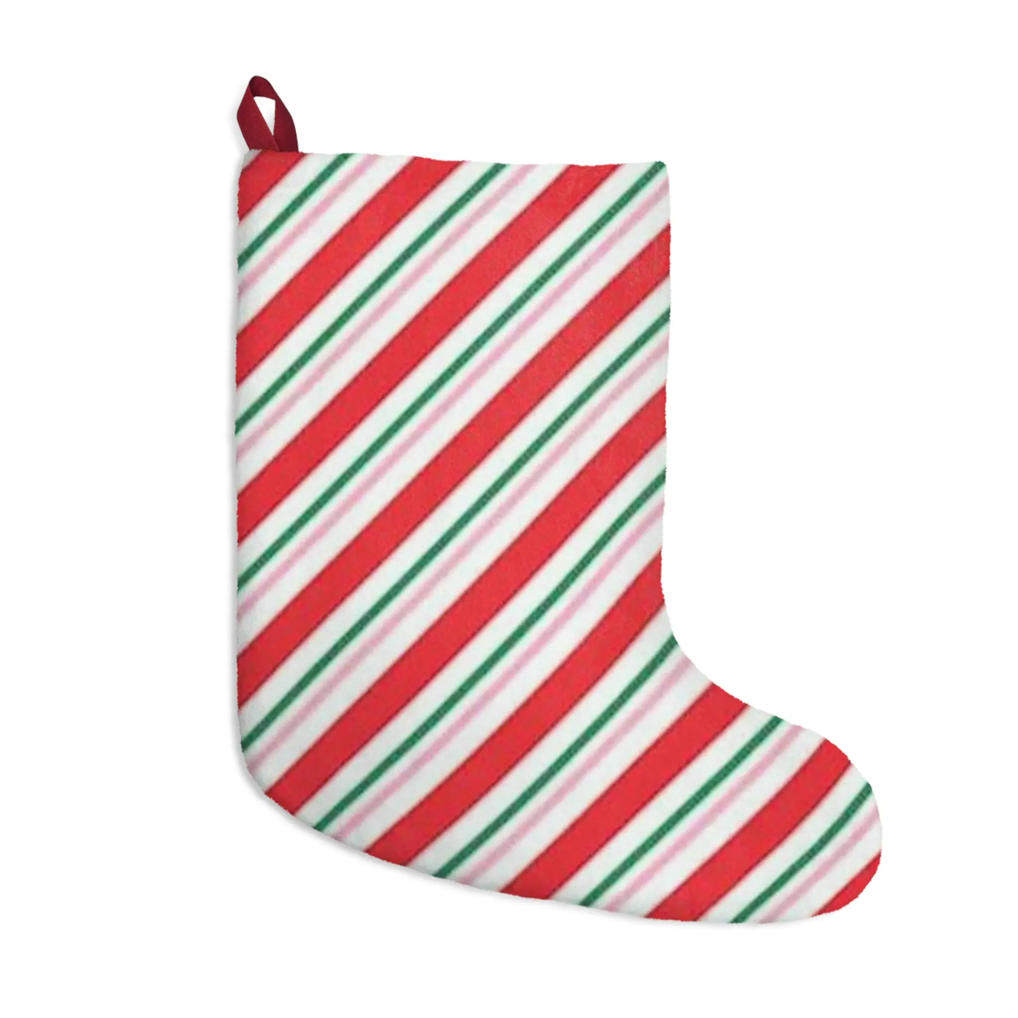 Candy Cane Stripe Christmas Stocking | Holiday Stocking