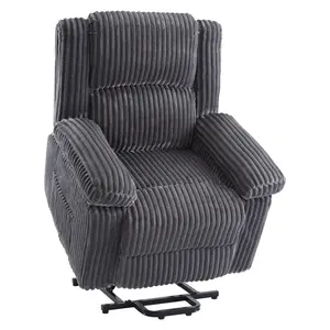 Power Lift Recliner Chair for Seniors Massage and Heat Electric Reclining Chair 400lbs Heavy Duty Support Corduroy Fabric Single Sofa Chair with Remote Control Side Pockets Medical Lift Chairs for Living Room Assisted Living