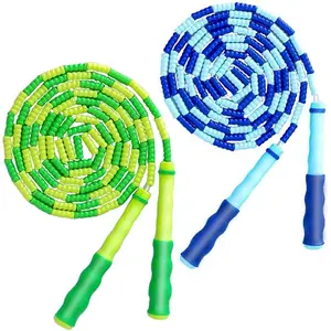 Jump Rope for  Girls and Boys, Soft Beaded Jump Ropes, Adjustable Skipping Rope, Tangle-Free Segmented Rope for  and Women Men Adults Exercise, Keeping Fit,  - 9.2Ft