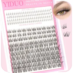 Natural Eyelash Clusters, Wispy Cluster Eyelash Extensions with Bottom Lashes Clusters, D Curl Individual Lashes, DIY Lash Extension, Makeup, Fluffy Eyelash Clusters, Volume Cluster Lashes, Fluffy Eyelashes Cluster