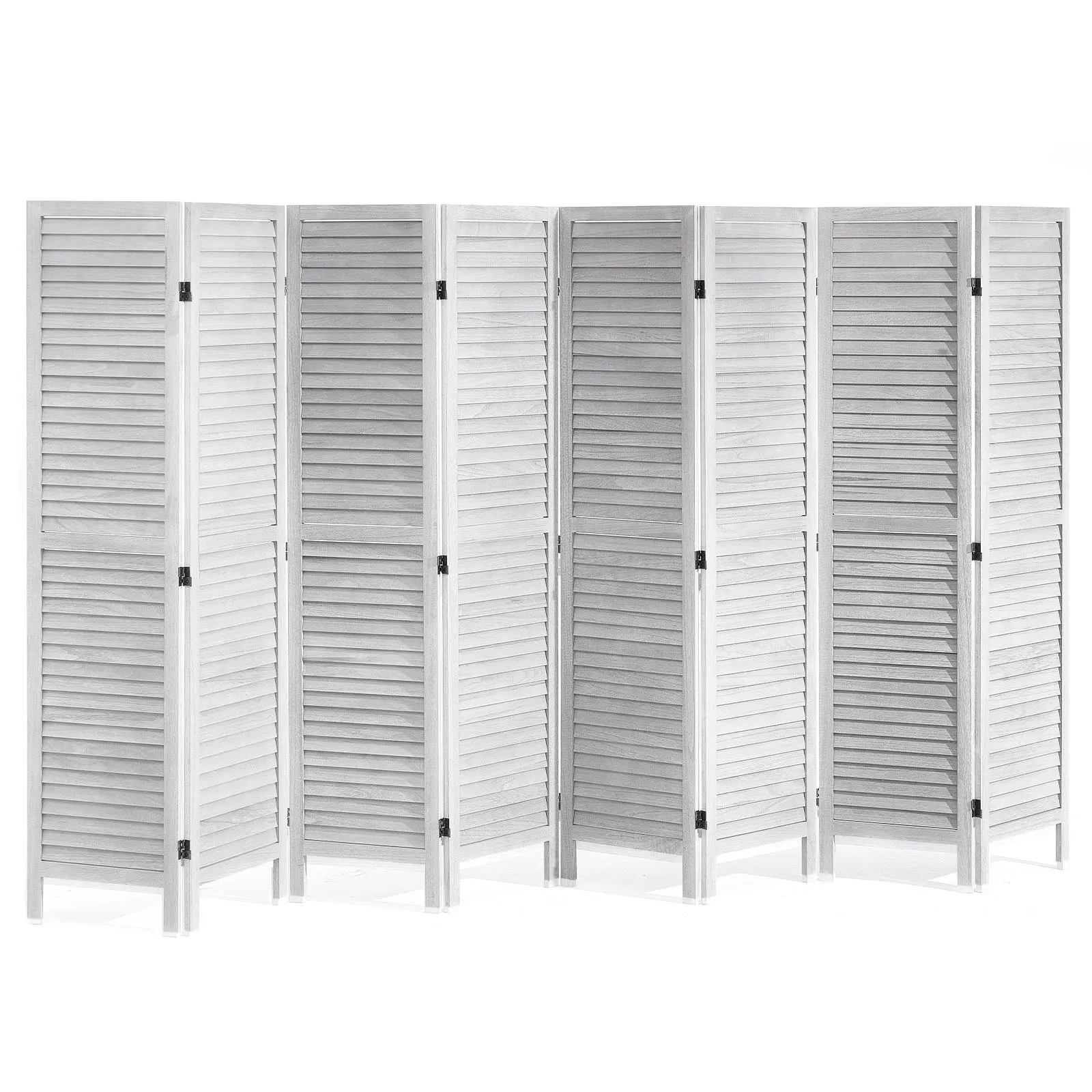 VEVOR Wood Room Divider,  , 8 Panel Wood Folding Privacy Screen, 66.9 Inches Tall Indoor Louvered Wooden Partition, Portable Decoration Screen, for Room Separation, Home, Office, Restaurant & Bedroom#BacktoSchool