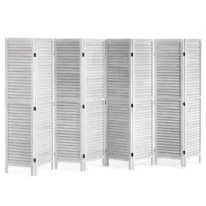 【DealsForYouDays】VEVOR Wood Room Divider,  , 8 Panel Wood Folding Privacy Screen, 66.9 Inches Tall Indoor Louvered Wooden Partition, Portable Decoration Screen, for Room Separation, Home, Office, Restaurant & Bedroom