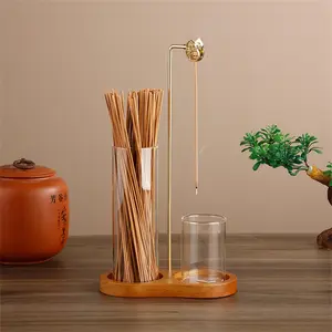 Two-In-One Transparent Smoke and Hanging Shadow Incense Burner, Scented, High Borosilicate Glass, Adjustable Metal Clip, Yoga Room Decor, Aromatherapy Scent Diffuser Aromatizer