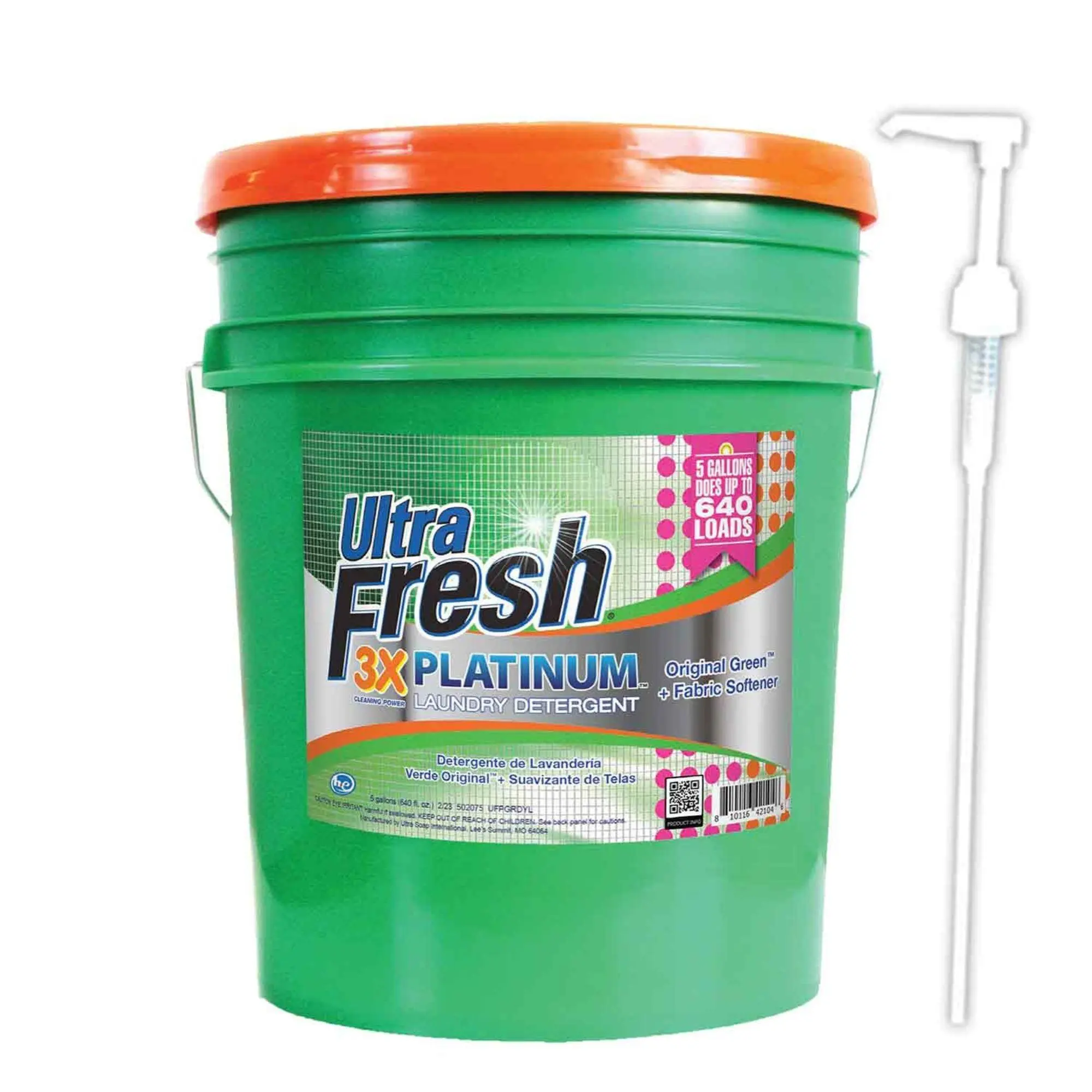 Ultra Fresh 3X Platinum Liquid Laundry Detergent with Fabric Softener, Green Ultra Fresh 3X Platinum Liquid Laundry Detergent with Fabric Softener, Green