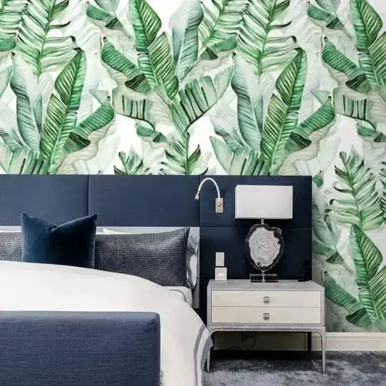 Oversized Banana Leaves Wallpaper 84" W x 96" H