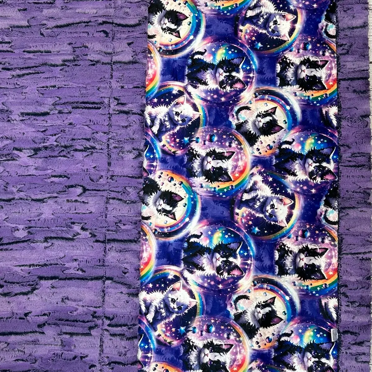 Cat on Crown Jewel Luxe Large 55x79 Minky Blanket