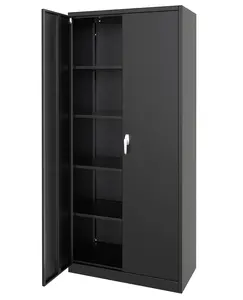 Metal Storage Cabinet with Lock,Steel Tool Cabinet with 4 Adjustable Shelves and 4 Adjustable Feet,for Home,Garage,Office,Shop 71" H