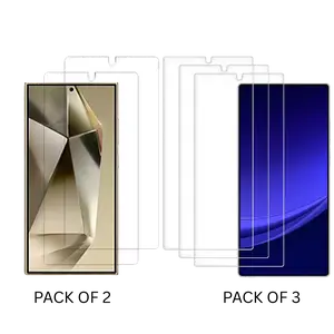 UPTECH1 Clear Tempered Glass Screen Protector for Samsung Galaxy S Series, S24/S25, Plus/Ultra/FE/Edge, 2 Pack & 3 Pack, Clear Anti-Scratch Screen Protection