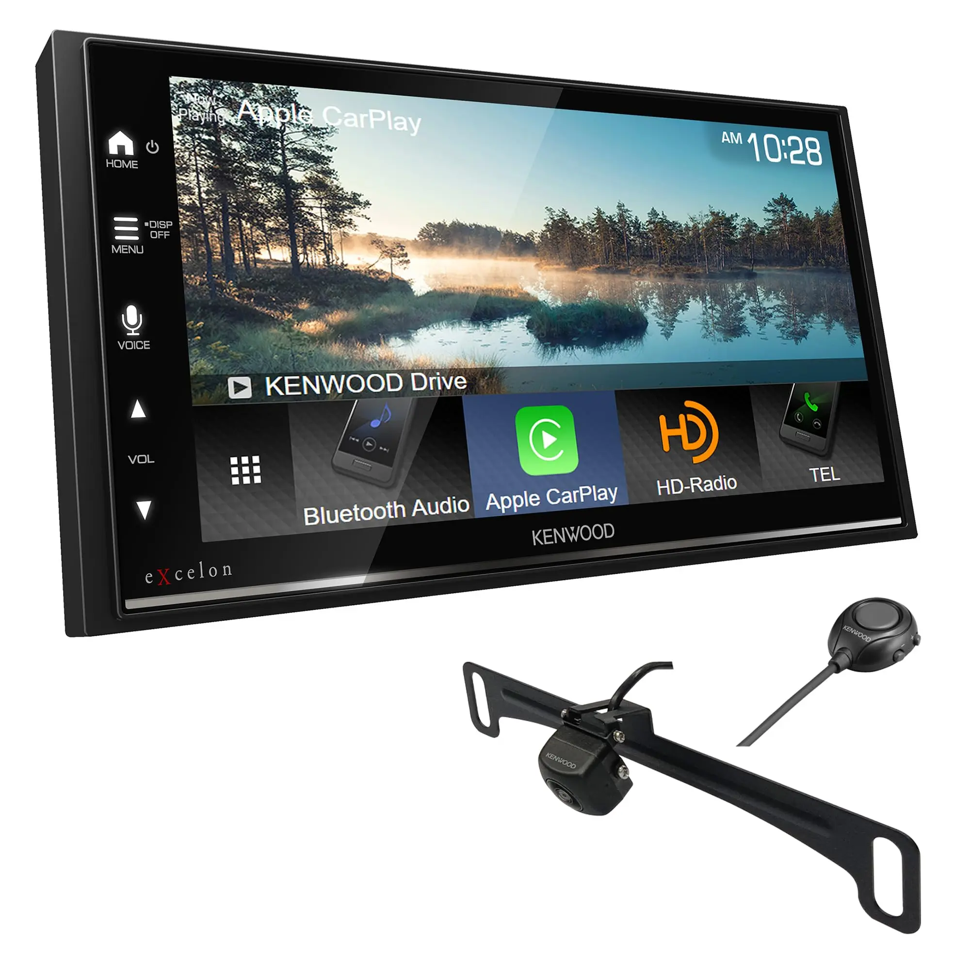 Kenwood eXcelon DMX709S 6.95" Touchscreen Car Stereo- Apple CarPlay, Android Auto + CMOS-320LP Backup Camera