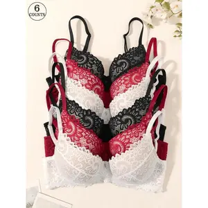 Women's Solid Color Push Up Bra, Comfortable Breathable Lingerie Top for Daily Wear, Women's Lingerie for All Seasons