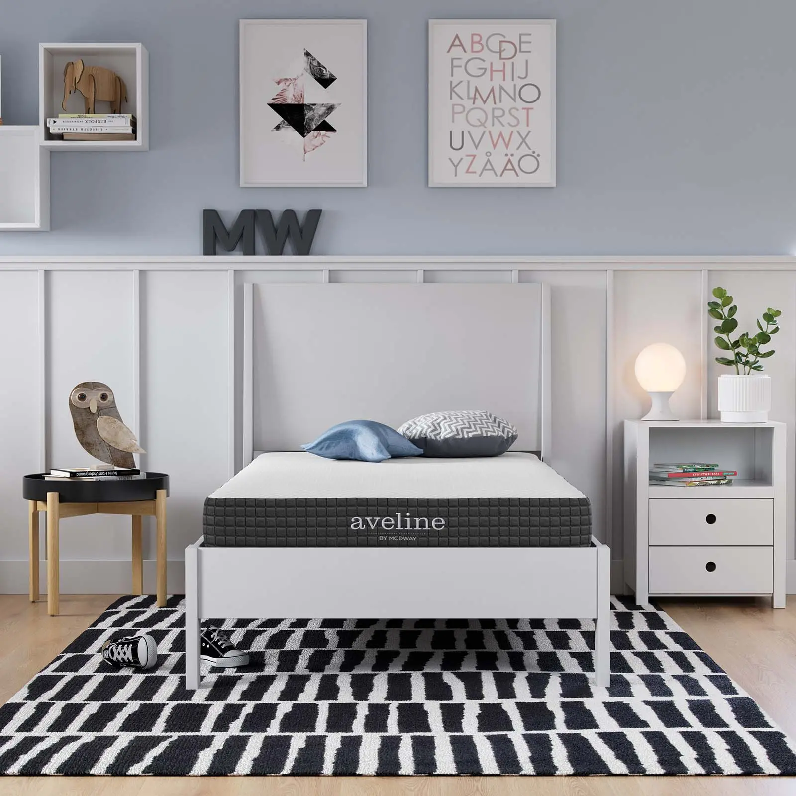 Modway Aveline 6" Twin Mattress - Heavy Metals-Free, Breathable Ventilation for Pressure Relief