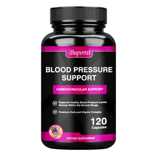 Buporai Blood Pressure Support Supplement, 120 softgels, uses a premium herbal and vitamin complex to support healthy blood pressure within a normal range.