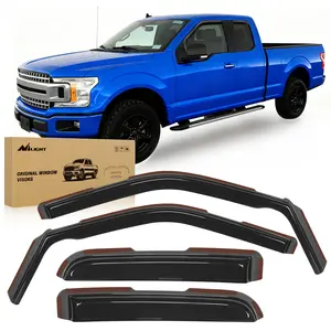 Nilight in Channel Rain Guards for Ford F150 Raptor 2015-2020 Super Cab, F250 F350 F450 F550 Super Duty 2017 2018 2019 2020 2021 2022 2023 Super Cab Window Deflectors, Vent Window Visors-4PCS Cover Truck Car Accessories Vehicle Clear dealsforyoudays